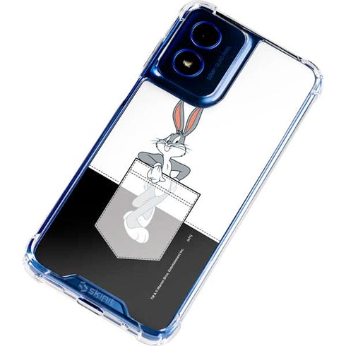 Looney Tunes Bugs Bunny Black White Moto G 5G (2024) Clear Case